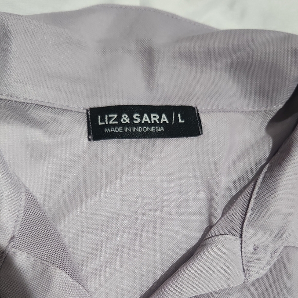 Mesh Lavender Button-Up Shirt 💜 - Picture 3 of 7